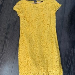 Zara yellow lace dress